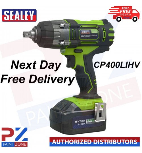Sealey CP400LIHV18V 1/2"Sq Drive Cordless Impact Wrench Battery+Charger and case